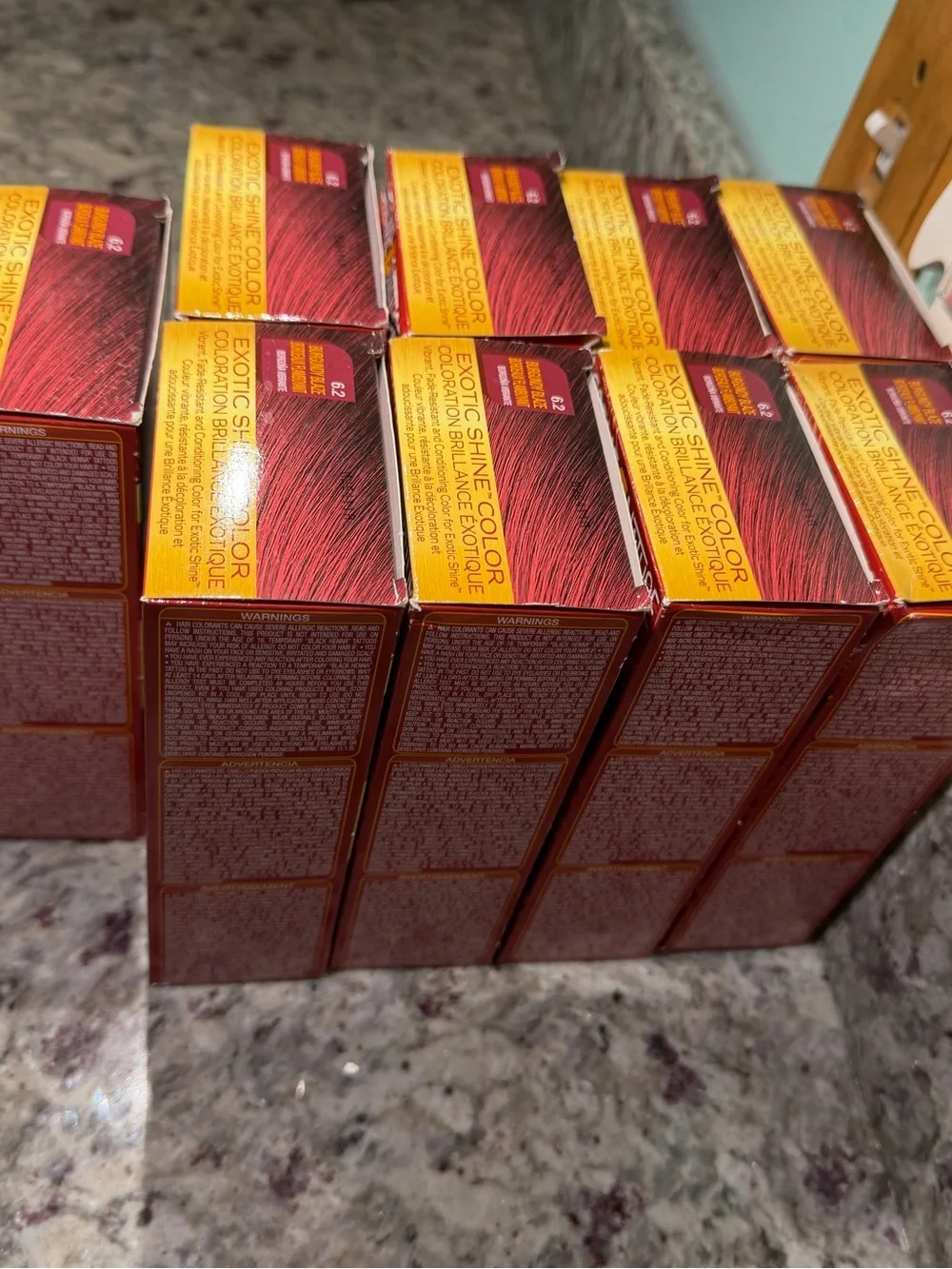 Creme of Nature Exotic Shine Color 6.2 Burgandy Blaze Quantity of 9 New